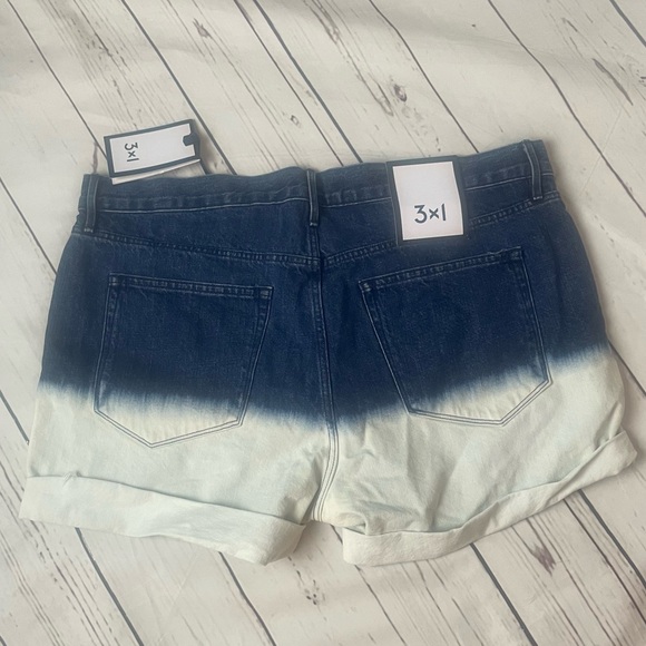 3X1 Boyfriend Relaxed Dip Dye Ombré Shorts - Picture 3 of 6